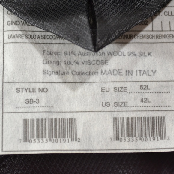 Gino Valentino 42L Sport Coat Blazer Suit Jacket B - Picture 8 of 8